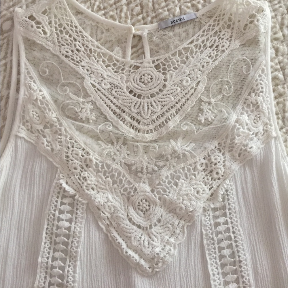 White Lace Tank