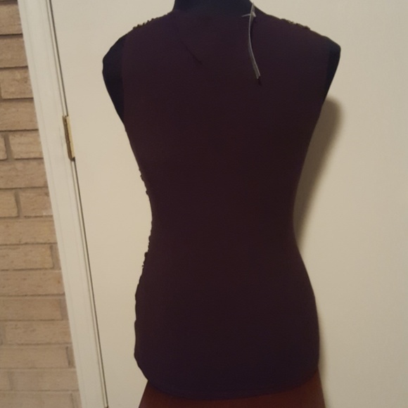 Nwt  Cache beaded draped gathered top sz small - Picture 3 of 4