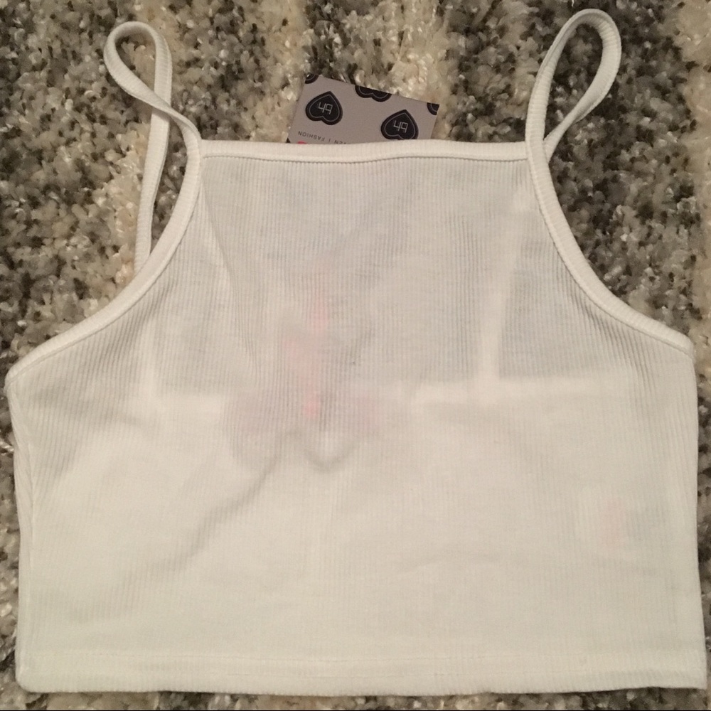 Strapped Ribbed Crop Top - Picture 2 of 2