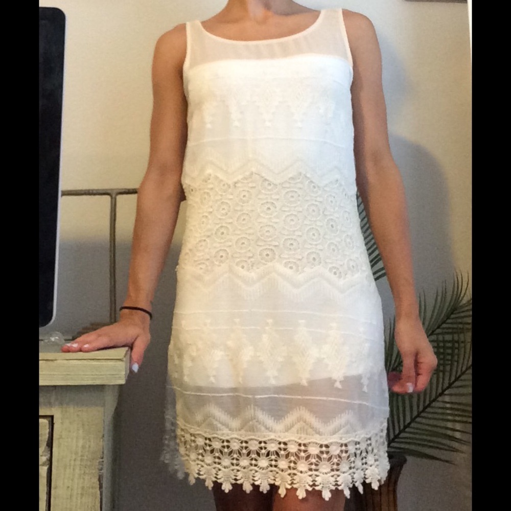 Lace Patterned Boho Summer Dress
