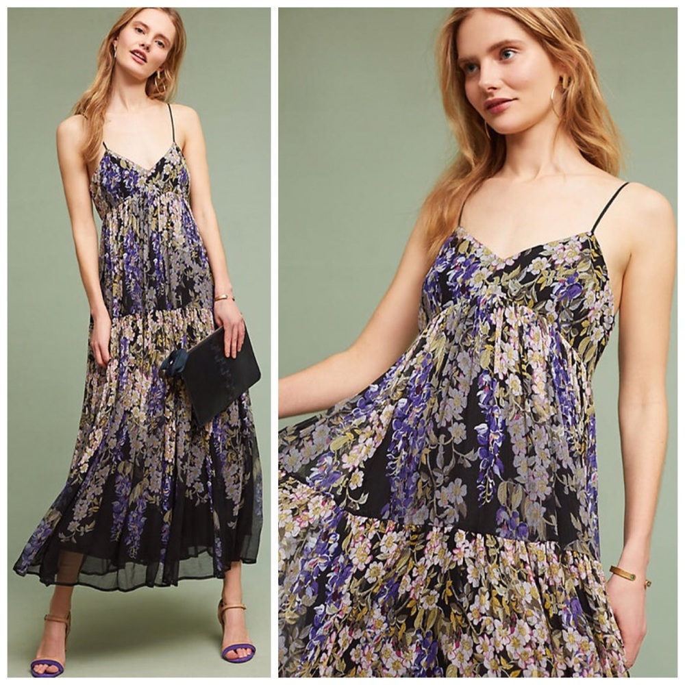 Anthropologie Adelia Maxi Floral Floreat Dress - Picture 2 of 8