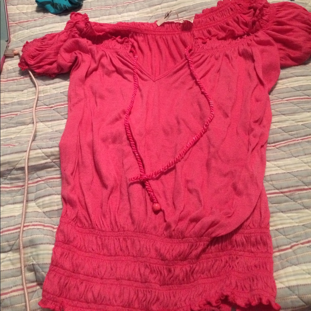 Pink elastic blouse