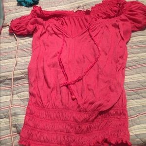 Pink elastic blouse