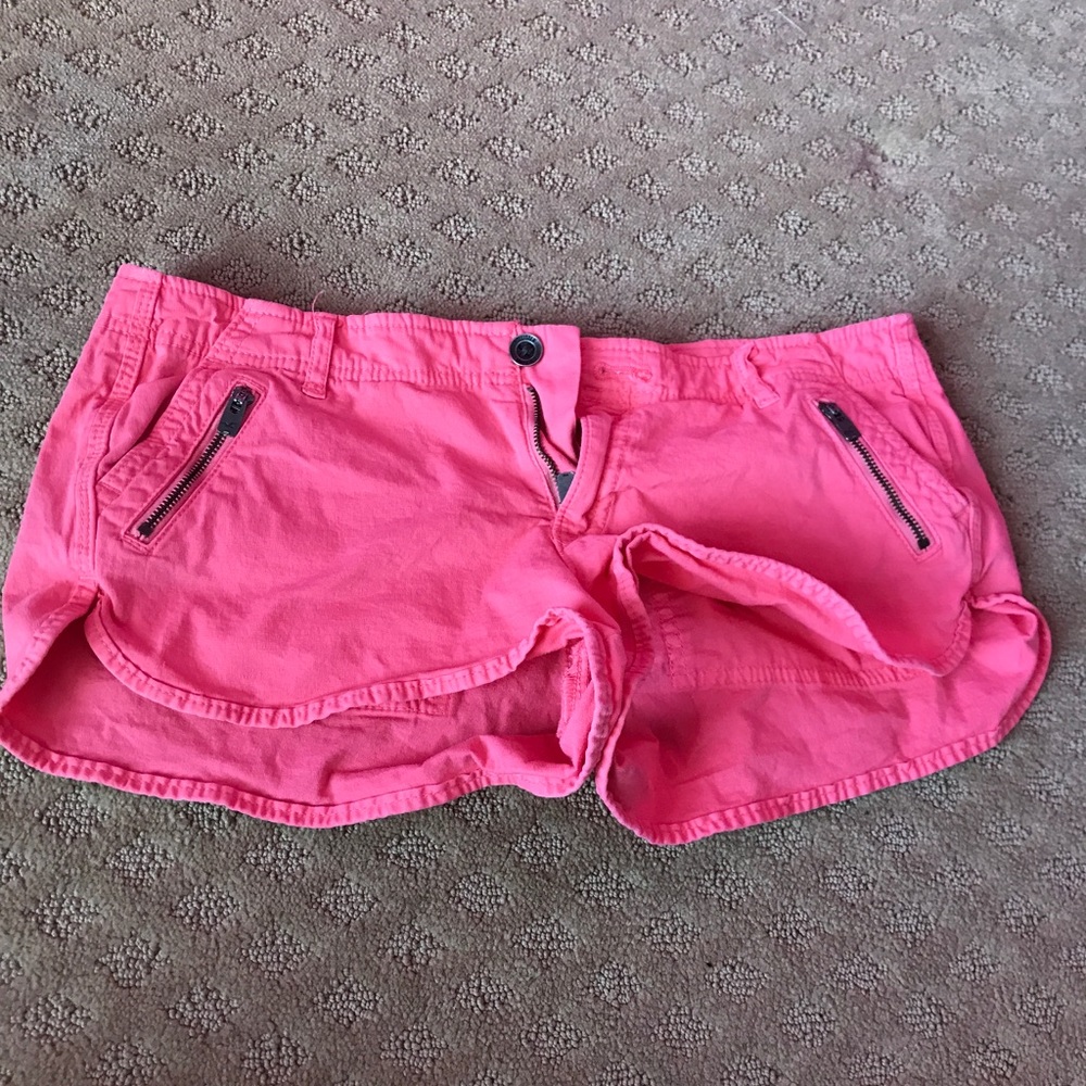 Hollister khaki jean shorts