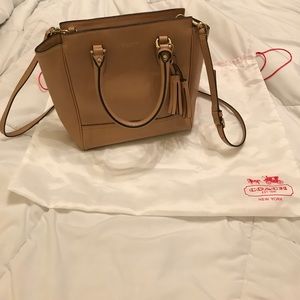Tan Coach bag