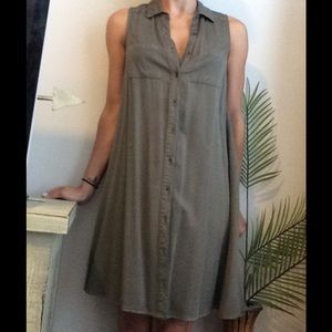 Mossimo | Olive green sleeveless shift dress