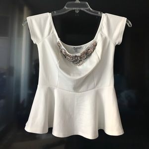 Off the shoulder peplum top