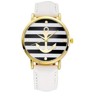 💲STUNNING WOMENS NAUTICAL ANCHOR QUARTZ A
