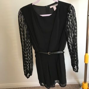 Black long sleeve romper