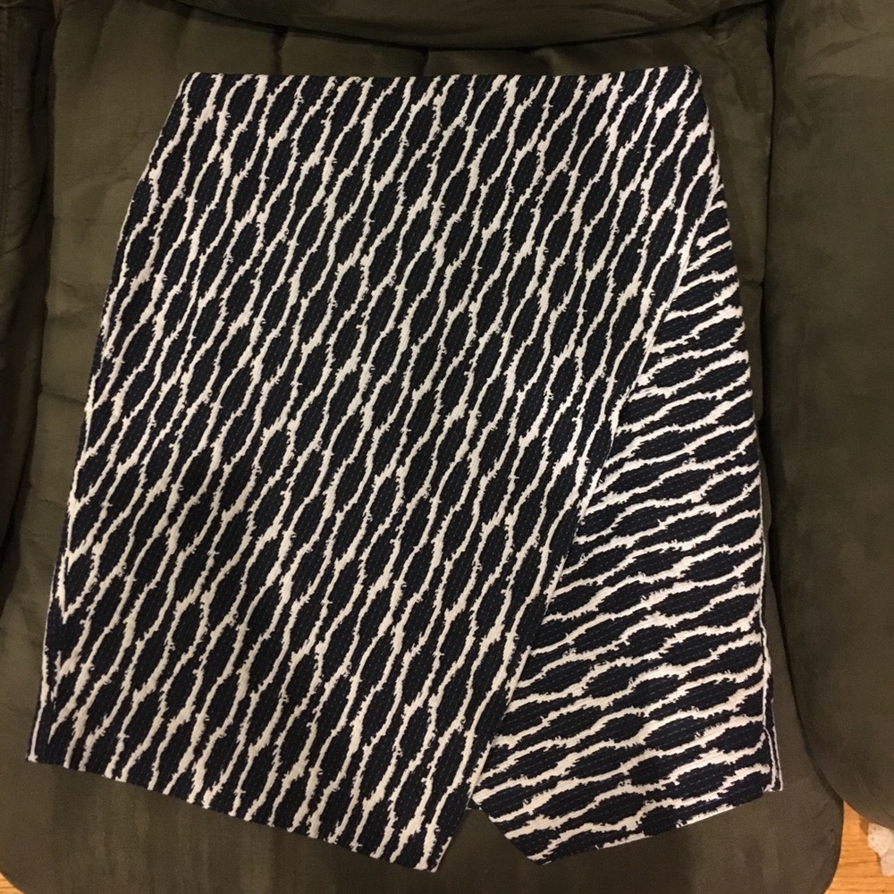 Navy & White pattern skirt