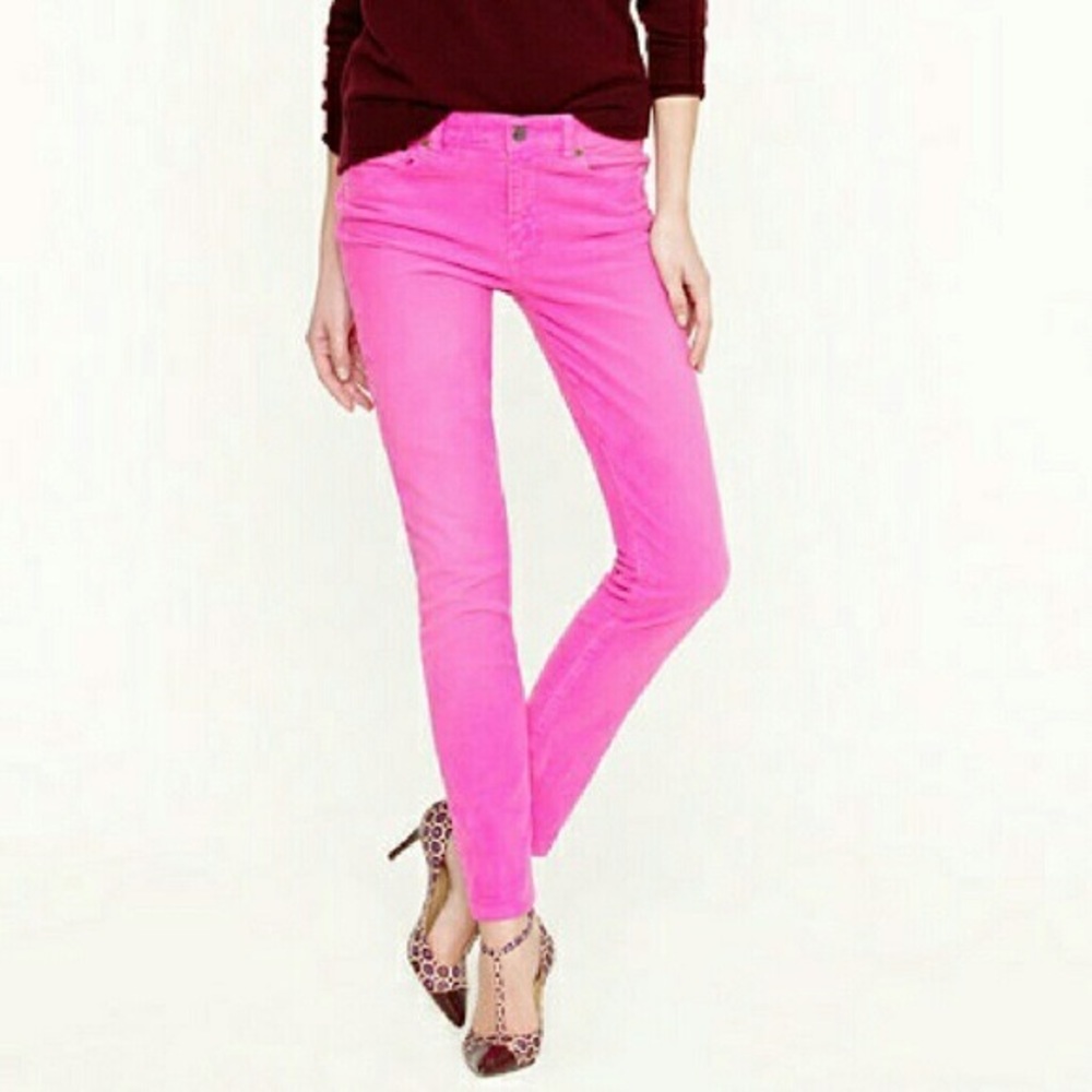 J. Crew toothpick hot pink cords size 24