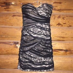 Black Lace & Nude Arden B Dress - XS