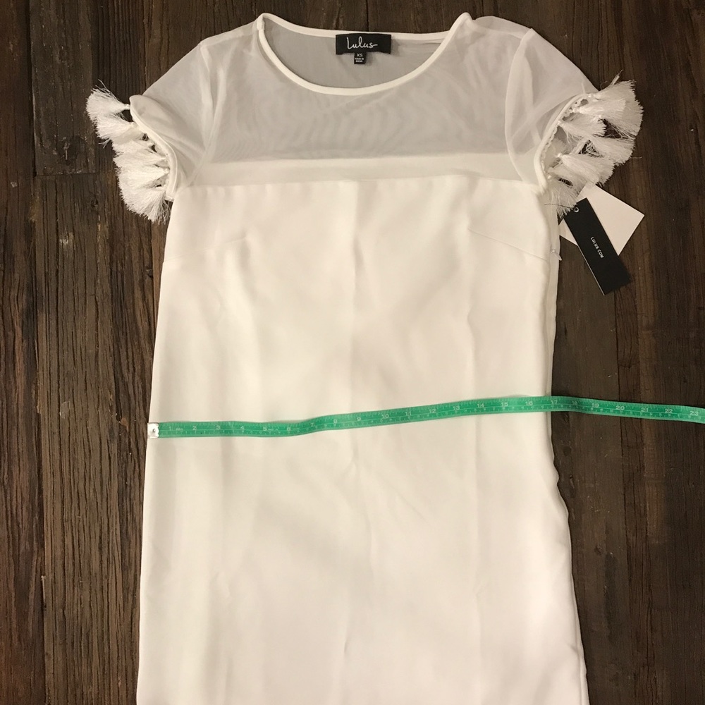 Lulu's Iced Latte Shift Dress w/ Tassels XS NEW - Picture 8 of 8