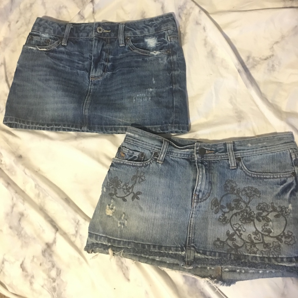 2 jean skirts size 2