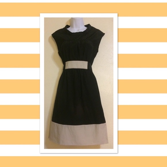 Zara Dresses & Skirts - Zara Basic Black & Tan Dress Medium
