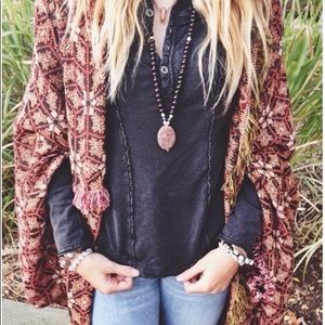 Free People quilted kimono