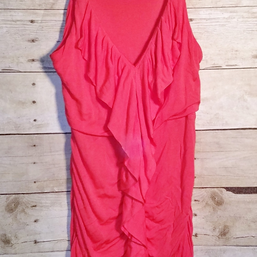 Very Soft CORAL PINK Stretchy Center Ruffled (473)