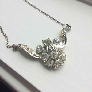 Vintage Silver Gemstone Necklace