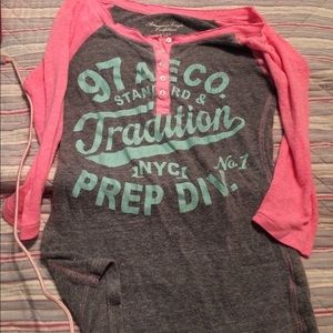 3/4 sleeve ae baseball tee