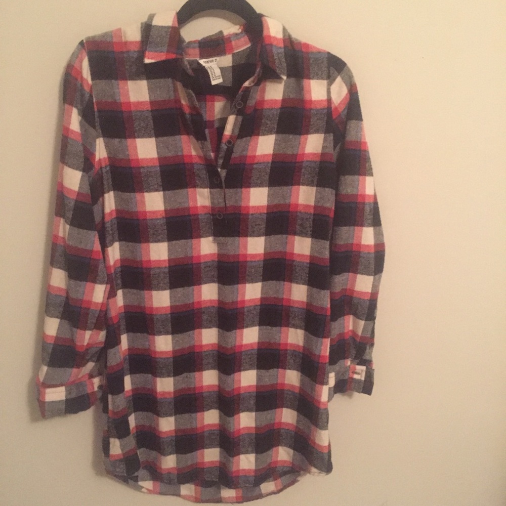 Buffalo check flannel shirtdress