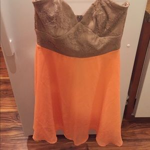 Lace top strapless dress