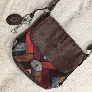 Authentic Fossil Leather Crossbody