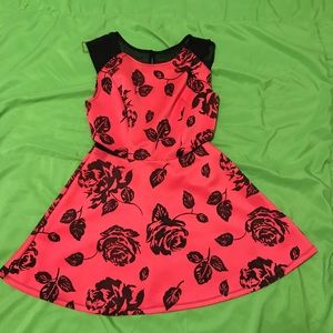 Velvet Flower Skater Dress
