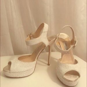 White Bridal Jimmy Choo Pumps
