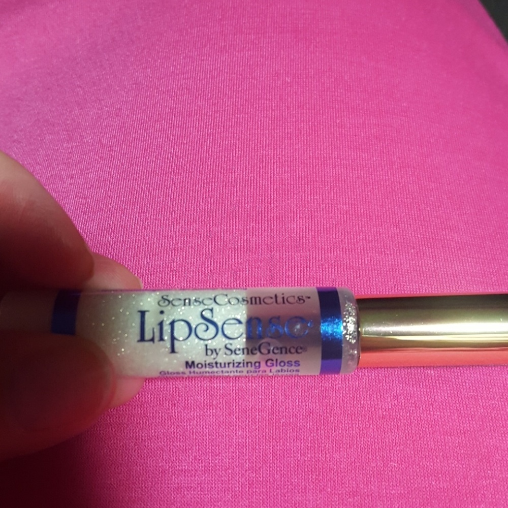 LipSence Moisturizing Gloss, Gold Glitter Gloss