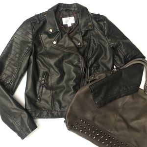 {xhilaration} faux leather moto jacket