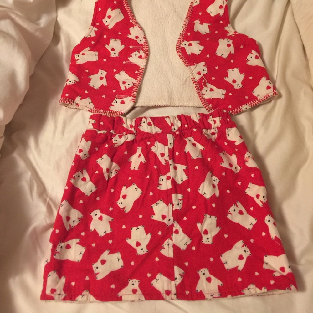 Girl's best and matching skirt