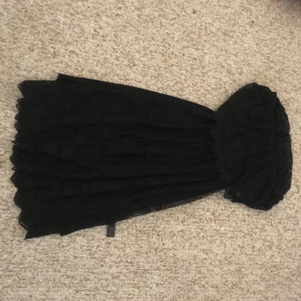 EXPRESS off the shoulder black mini dress