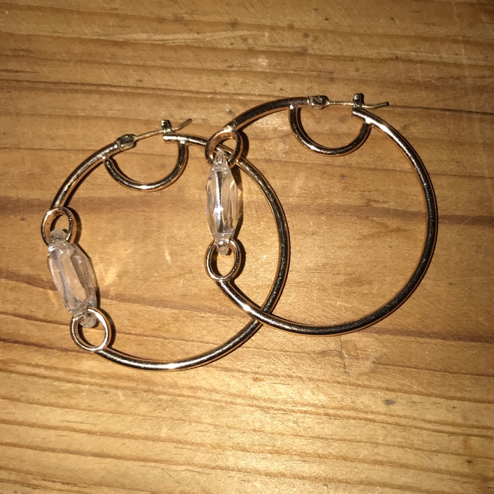 Henri Bendel Rose Gold Hoop Earrings