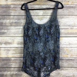 Jack by BB Dakota Blue and Gray Tank Top Large