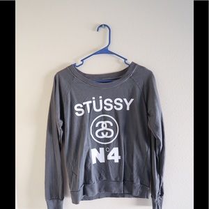 Grey Stussy crewneck