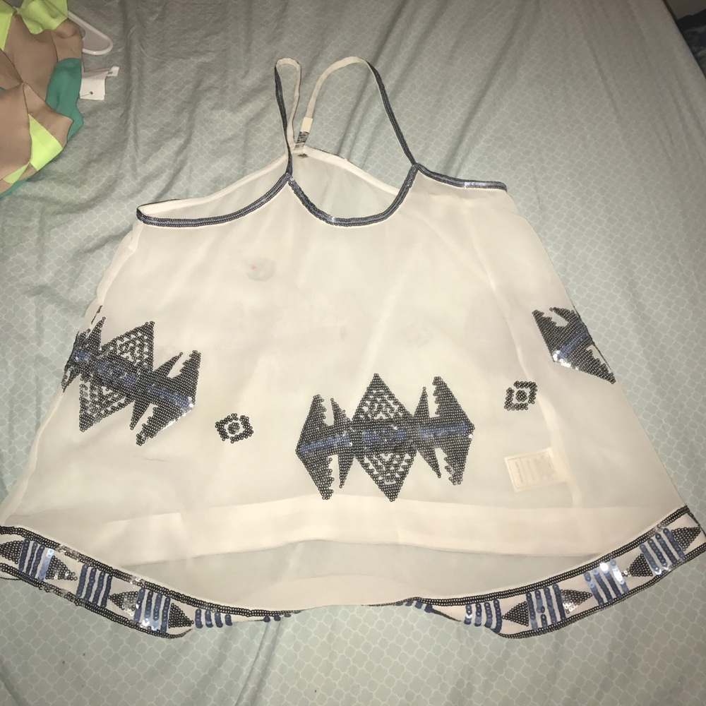 Sheer sequin top