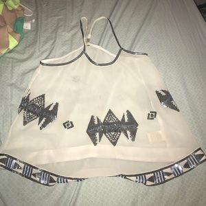 Sheer sequin top
