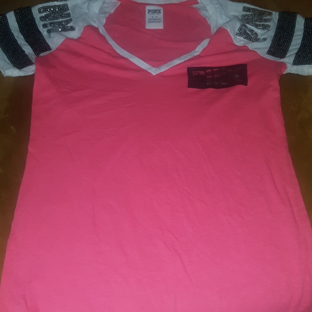 Pink and Black Sequin PINK Tshirt
