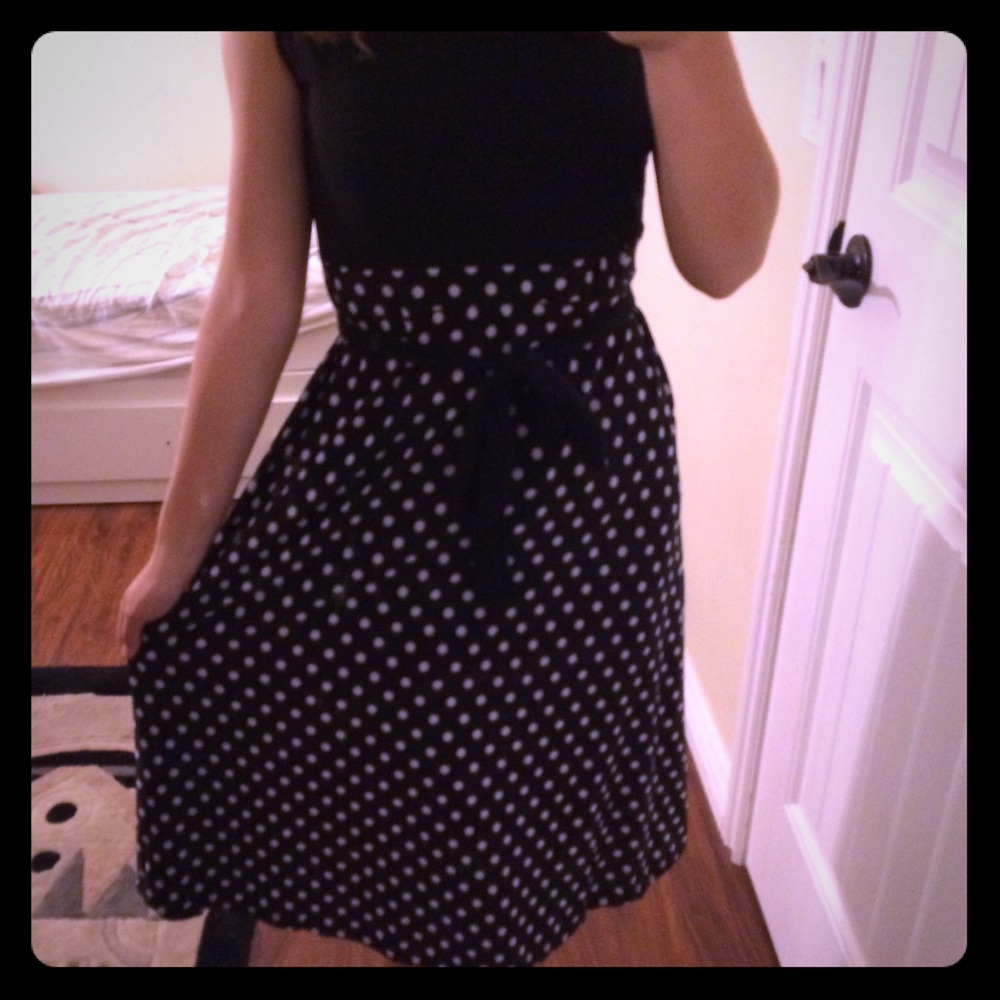 Black/White Polka Dress