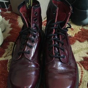 Vintage Dr. Martens Maroon patent ankle boot