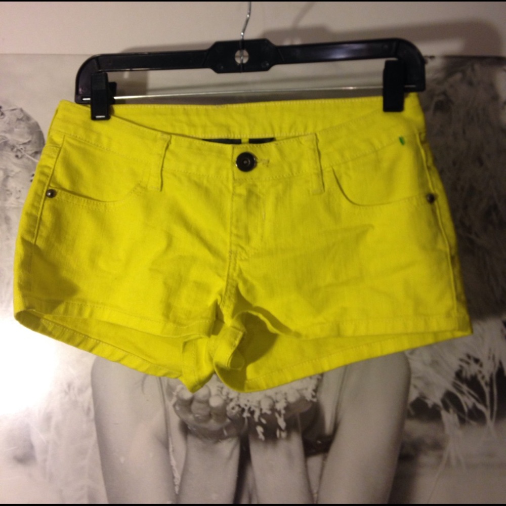 Neon yellow shorts