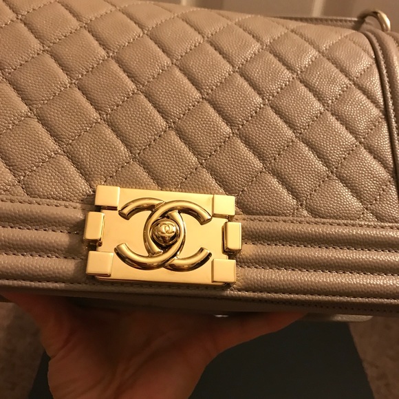 Chanel Caviar Old medium dark beige - Picture 5 of 8
