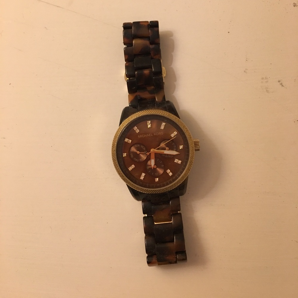 Michael Kors watch. Tortoise shell