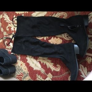 Over the knee suede boot