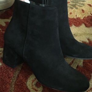 Suede ankle booties