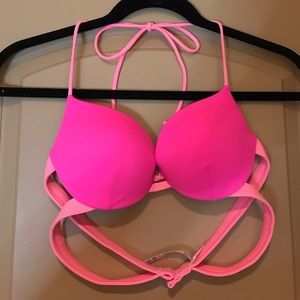 PINK & CORAL BIKINI TOP!