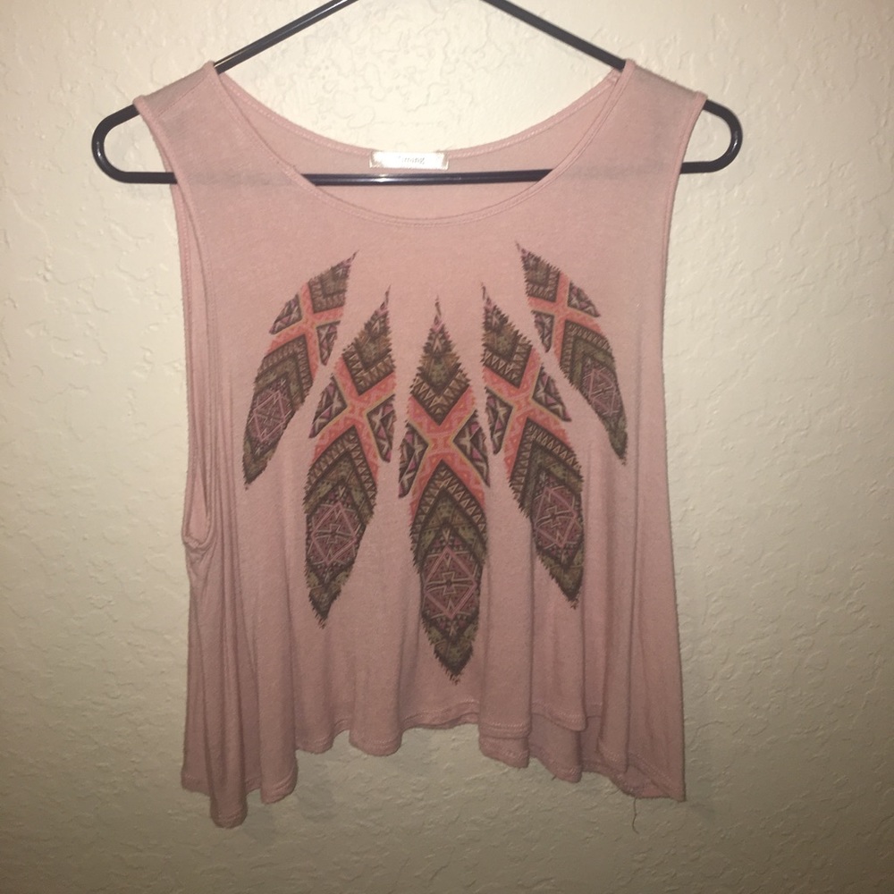 Flowy pink designed shirt