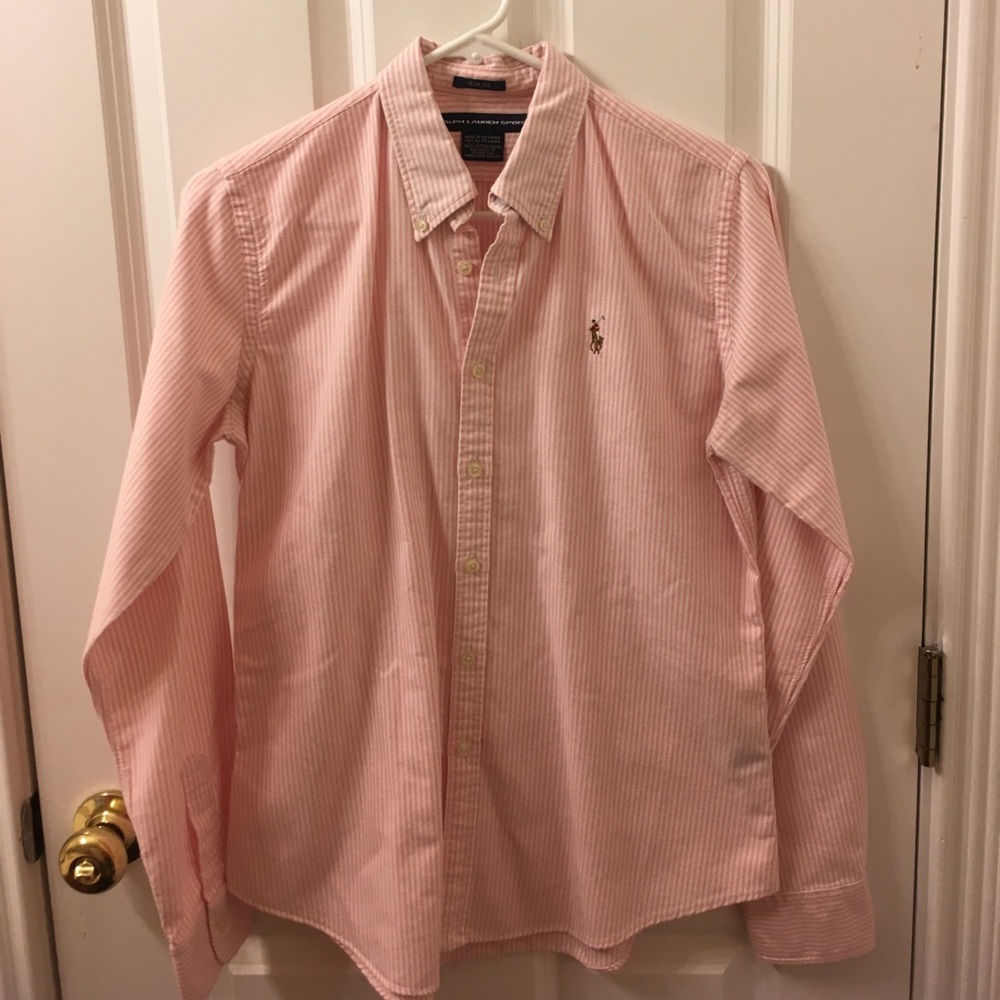 Ralph Lauren Sport slim fit seersucker button down