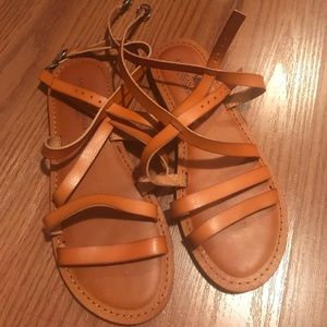 Simple cute cognac sandal