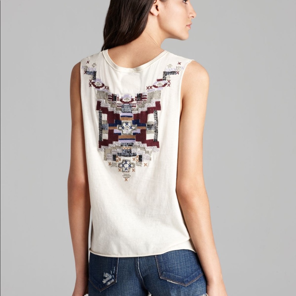 REVOLVE CHASER Embellished Muscle Beige Tank M